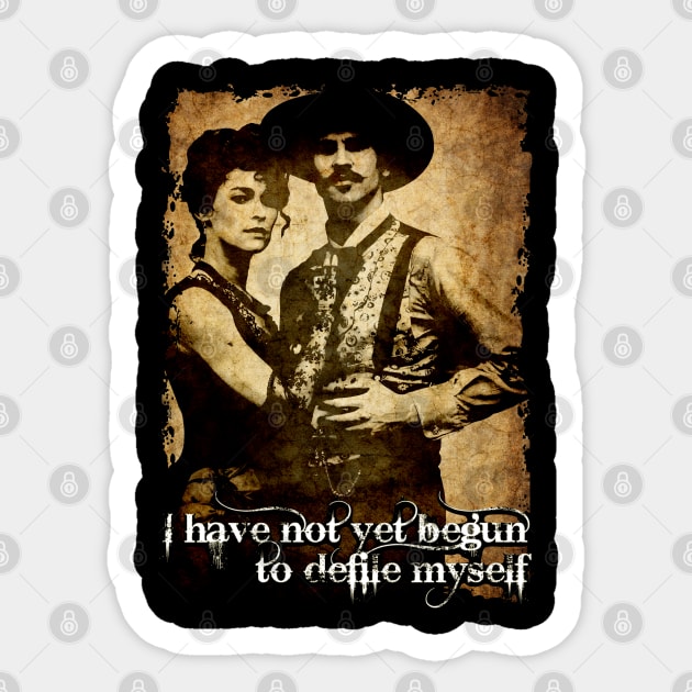 Doc Holliday And Kate Design Tombstone Sticker by HellwoodOutfitters